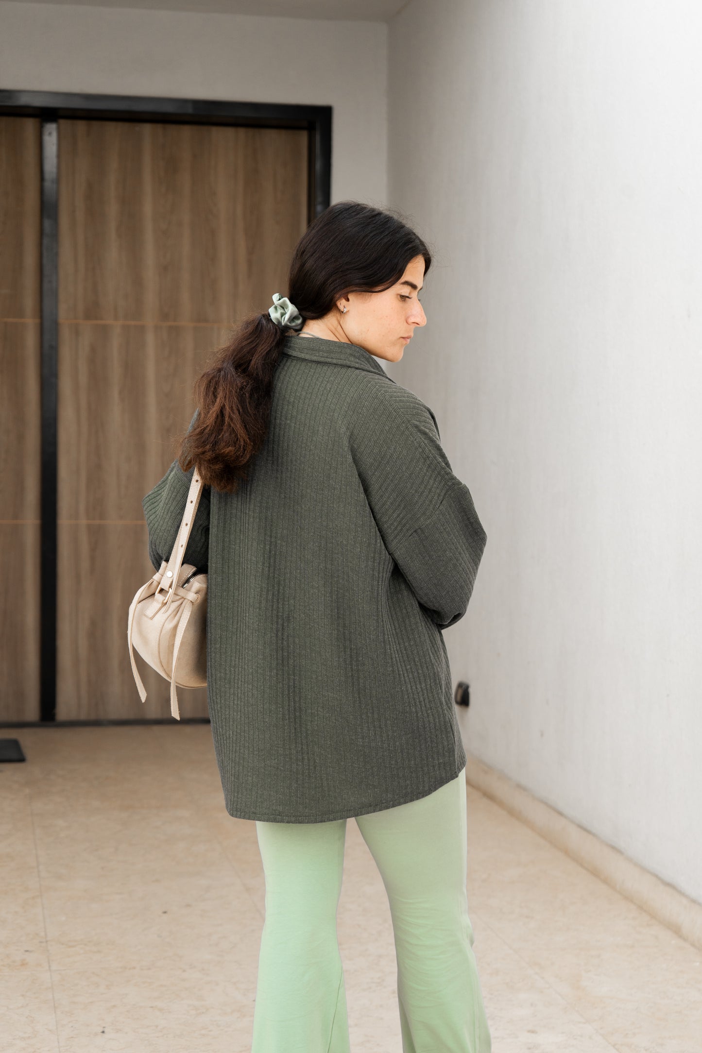 Ribbed Oversized Polo